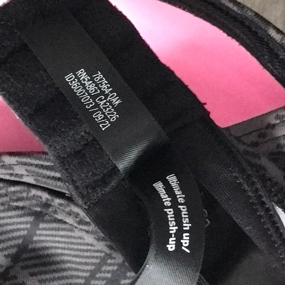 PINK ACTIVE RACER BACK PLAID  BRA  SIZE LARGE - Picture 4 of 9